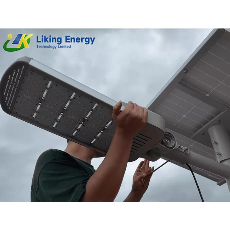 Soluciones de luz de calle solar dividida