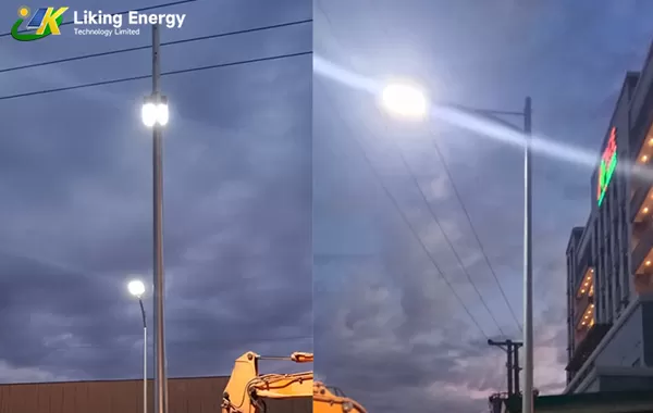 Iluminación del sitio de construcción